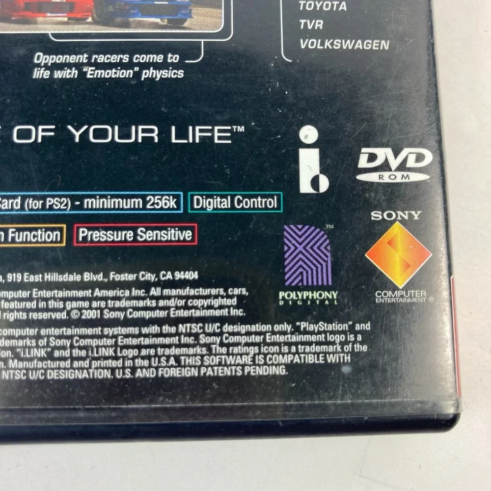 PS2 Gran Turismo 3 A-Spec – Sony Playstation 2 Greatest Hits With Manual